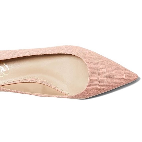 SAM EDELMAN WANDA LINEN POINTY TOE FLATS CANYON CLAY NWT - Picture 5 of 7